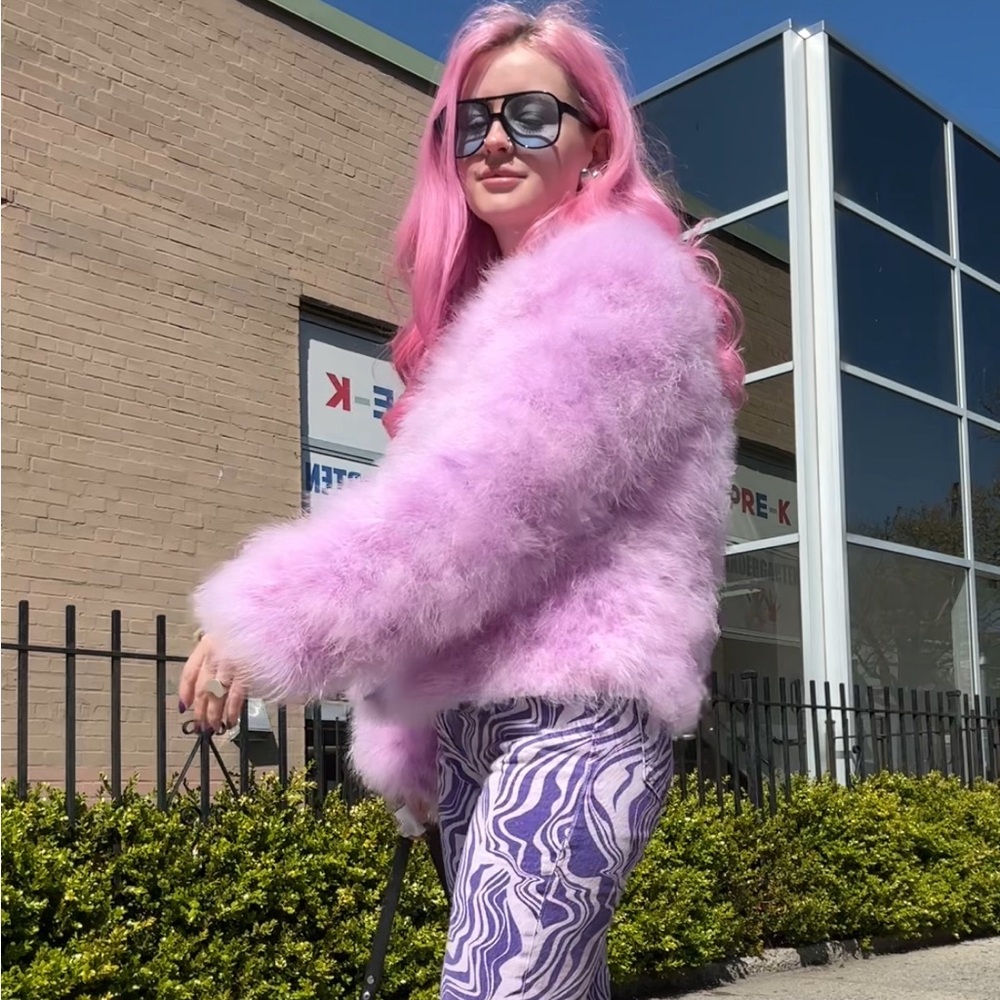 feather jacket - Picture 3 of 6